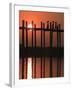 U Bein Bridge, Taugthaman Lake, Amarapura, Mandalay, Myanmar-Jane Sweeney-Framed Photographic Print