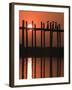 U Bein Bridge, Taugthaman Lake, Amarapura, Mandalay, Myanmar-Jane Sweeney-Framed Photographic Print