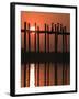 U Bein Bridge, Taugthaman Lake, Amarapura, Mandalay, Myanmar-Jane Sweeney-Framed Photographic Print