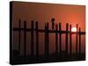 U Bein Bridge, Taugthaman Lake, Amarapura, Mandalay, Myanmar-Jane Sweeney-Stretched Canvas