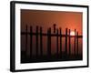 U Bein Bridge, Taugthaman Lake, Amarapura, Mandalay, Myanmar-Jane Sweeney-Framed Photographic Print