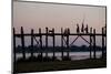 U Bein Bridge, Taungthman Lake, U Bein, Amarapura, Myanmar (Burma), Asia-Nathalie Cuvelier-Mounted Photographic Print