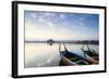 U Bein Teak Bridge and the Taungthaman Lake Near Amarapura, Mandalay, Myanmar (Burma)-Alex Robinson-Framed Photographic Print