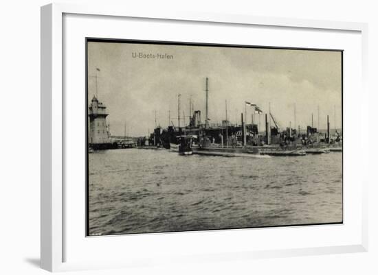 U Boote, Blick Auf Den U Boot Hafen-null-Framed Giclee Print