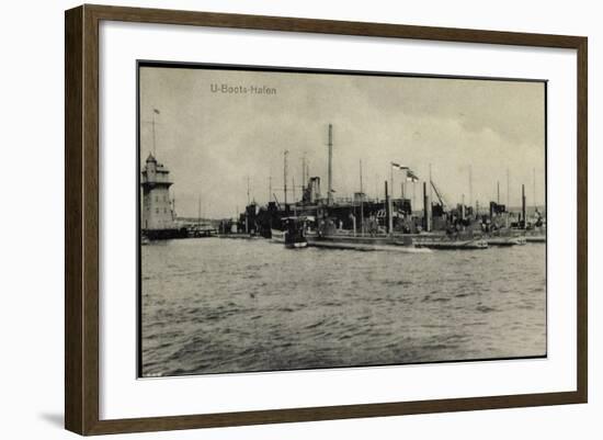 U Boote, Blick Auf Den U Boot Hafen-null-Framed Giclee Print