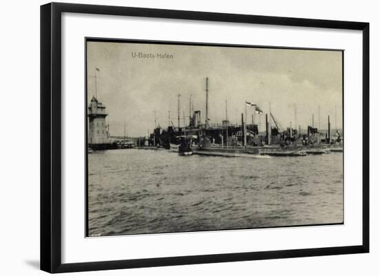 U Boote, Blick Auf Den U Boot Hafen-null-Framed Giclee Print