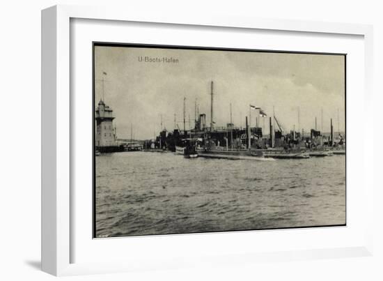 U Boote, Blick Auf Den U Boot Hafen-null-Framed Giclee Print