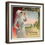 U.F. Del Valle Brand - Camulos, California - Citrus Crate Label-Lantern Press-Framed Art Print