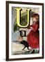 U For the Umbrella That Keeps Off the Rain-Edmund Evans-Framed Art Print