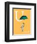 U is for Umbrella (orange)-Theodor (Dr. Seuss) Geisel-Framed Art Print