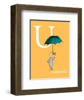 U is for Umbrella (orange)-Theodor (Dr. Seuss) Geisel-Framed Art Print