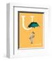 U is for Umbrella (orange)-Theodor (Dr. Seuss) Geisel-Framed Art Print