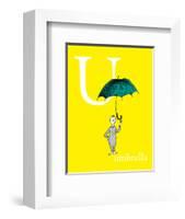 U is for Umbrella (yellow)-Theodor (Dr. Seuss) Geisel-Framed Art Print
