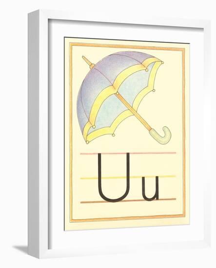 U Is for Umbrella-null-Framed Art Print