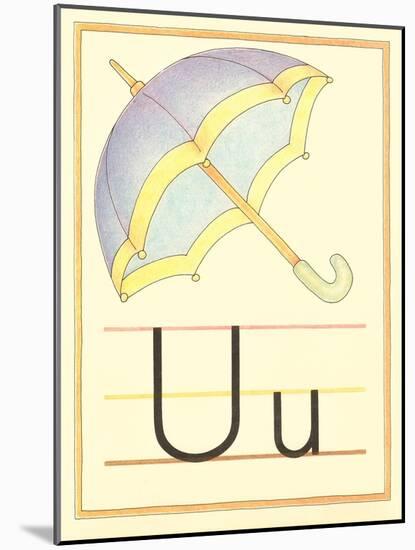 U Is for Umbrella-null-Mounted Art Print