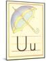 U Is for Umbrella-null-Mounted Art Print