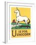 U is for Unicorn-null-Framed Art Print