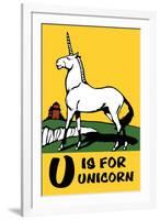 U is for Unicorn-Charles Buckles Falls-Framed Art Print