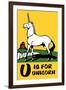 U is for Unicorn-Charles Buckles Falls-Framed Art Print