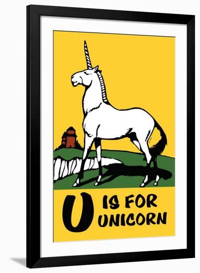 U is for Unicorn-Charles Buckles Falls-Framed Art Print