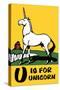 U is for Unicorn-Charles Buckles Falls-Stretched Canvas