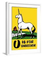 U is for Unicorn-Charles Buckles Falls-Framed Art Print