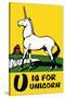 U is for Unicorn-Charles Buckles Falls-Stretched Canvas