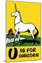 U is for Unicorn-Charles Buckles Falls-Mounted Art Print
