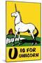 U is for Unicorn-Charles Buckles Falls-Mounted Art Print