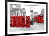 U.K. Black White and Red-null-Framed Premium Giclee Print