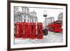 U.K. Black White and Red-null-Framed Premium Giclee Print