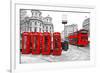 U.K. Black White and Red-null-Framed Premium Giclee Print