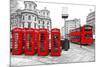 U.K. Black White and Red-null-Mounted Premium Giclee Print