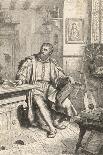 Martin Luther at Work on His Translation of the Bible into German-U. Roat-Laminated Photographic Print