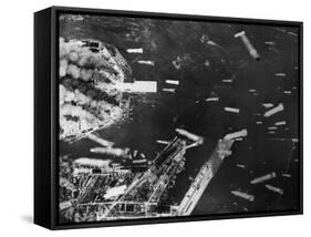 U.S. 21st Bomber Command Dropped Incendiary Bombs on Osaka-null-Framed Stretched Canvas