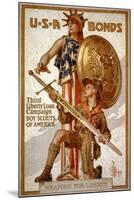 U*S*A Bonds, Third Liberty Loan Campaign, Boy Scouts of America Weapons for Liberty-Joseph Christian Leyendecker-Mounted Art Print