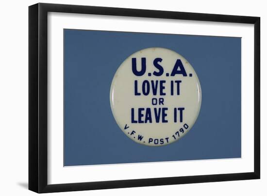 U.S.A. Love it or Leave it Button-David J. Frent-Framed Photographic Print