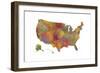 U.S.A. Map 11-Marlene Watson-Framed Giclee Print