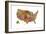 U.S.A. Map 11-Marlene Watson-Framed Giclee Print