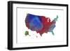 U.S.A. Map 12-Marlene Watson-Framed Giclee Print