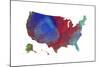 U.S.A. Map 12-Marlene Watson-Mounted Giclee Print