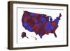 U.S.A. Map 6-Marlene Watson-Framed Giclee Print