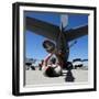 U.S. Air Force Airman Lifting the Boom of a KC-135 Stratotanker-Stocktrek Images-Framed Photographic Print