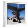 U.S. Air Force Airman Lifting the Boom of a KC-135 Stratotanker-Stocktrek Images-Framed Photographic Print