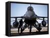 U.S. Air Force Crew Chiefs Do Pre-flight Checks Under An F-16 Fighting Falcon-Stocktrek Images-Framed Stretched Canvas