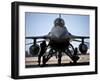 U.S. Air Force Crew Chiefs Do Pre-flight Checks Under An F-16 Fighting Falcon-Stocktrek Images-Framed Photographic Print