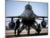 U.S. Air Force Crew Chiefs Do Pre-flight Checks Under An F-16 Fighting Falcon-Stocktrek Images-Mounted Photographic Print