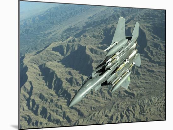 U.S. Air Force F-15E Strike Eagle on a Combat Patrol over Afghanistan-Stocktrek Images-Mounted Photographic Print