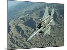 U.S. Air Force F-15E Strike Eagle on a Combat Patrol over Afghanistan-Stocktrek Images-Mounted Photographic Print
