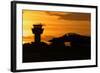 U.S. Air Force F-16 Fighting Falcon at Sunset-Stocktrek Images-Framed Photographic Print